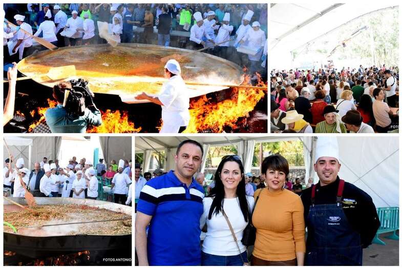 Preparación de la macropaella (Foto Antonio Alí)